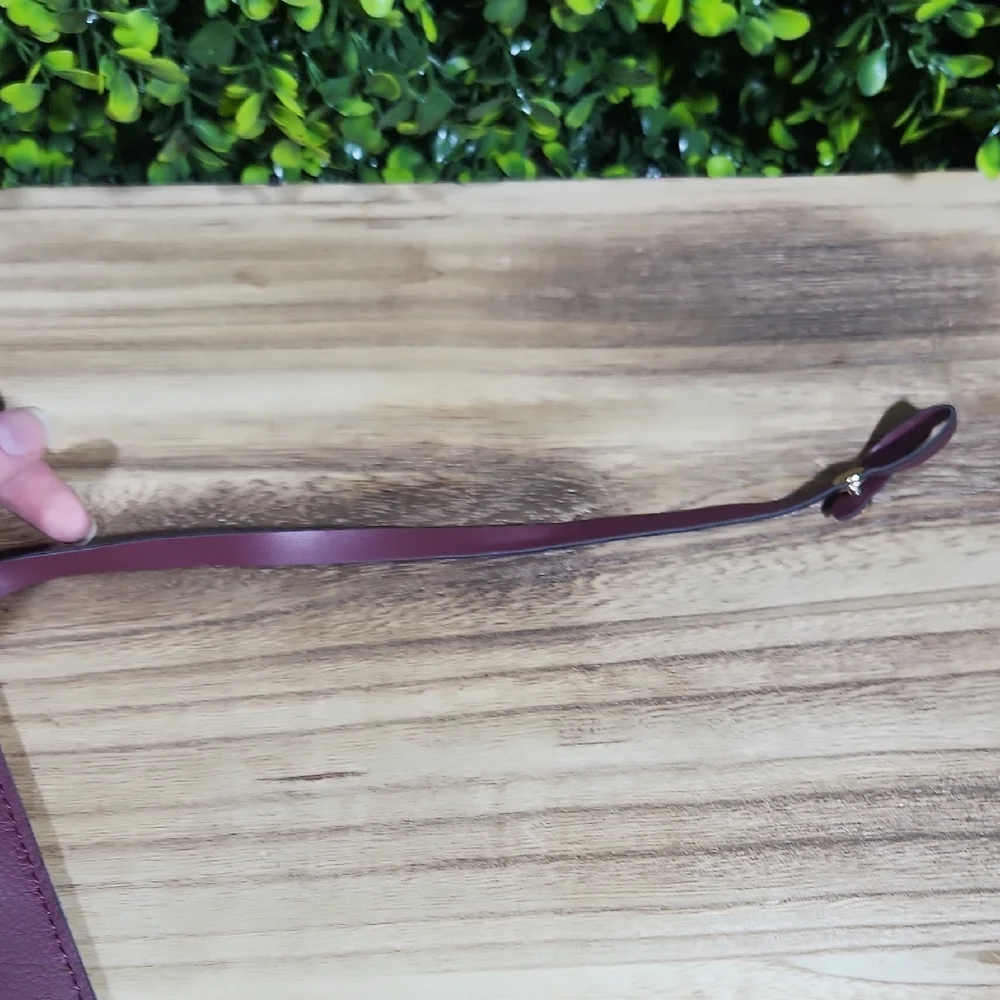 New York & Company Purple Leather Wristlet XL - Picture 4 of 14